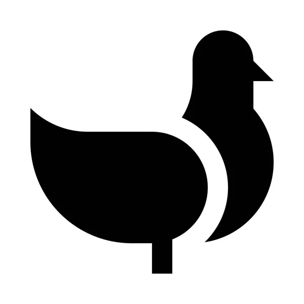 Icono web de gallina — Vector de stock