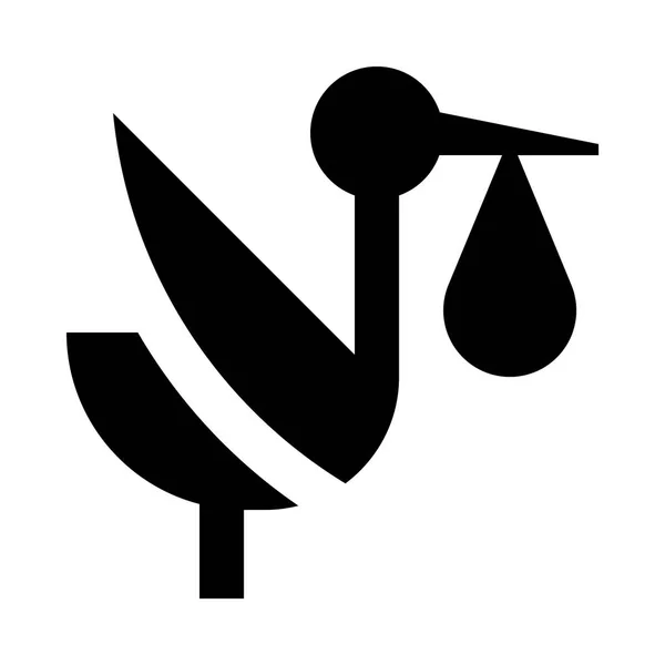 Cigüeña icono web — Vector de stock