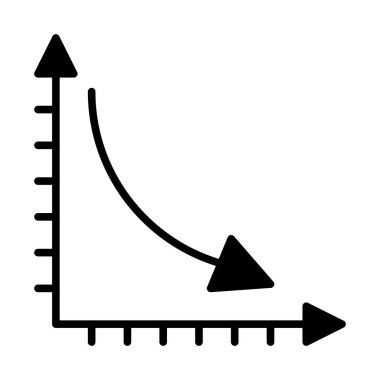 web, mobil ve infographics, vektör çizim için grafik satırı simgesi