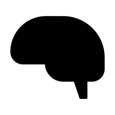 Web, mobil ve infographics, vektör çizim için beyin satırı simgesi