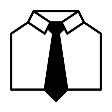 Gömlek kravat satırı simgesi web, mobil ve infographics, vektör çizim ile