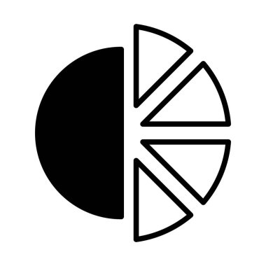 web, mobil ve infographics, vektör çizim için diyagramı Radyal satırı simgesi