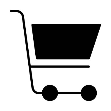 Web, mobil ve bilgi grafikleri için alışveriş arabası simgesi, vektör illüstrasyonu