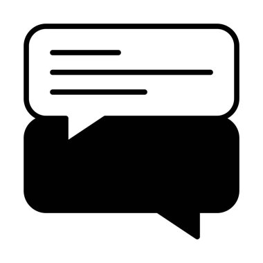 web, mobil ve infographics, vektör çizim için sohbet kabarcık satırı simgesi