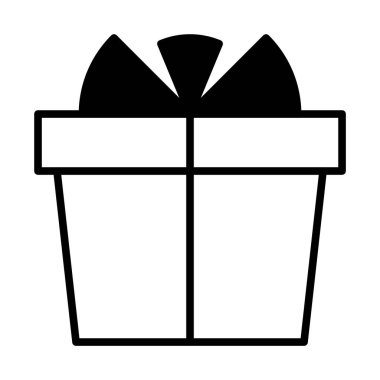 web, mobil ve infographics, vektör çizim için hediye satırı simgesi
