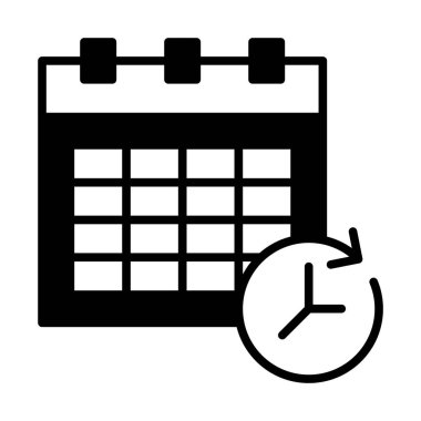 Web, mobil ve infographics, vektör çizim için takvim satırı simgesi