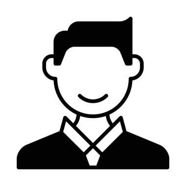 Web, mobil ve infographics, vektör çizim için profil satırı simgesi