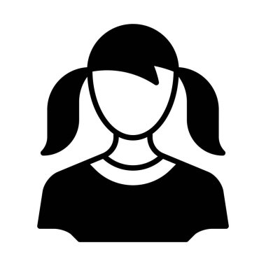 web, mobil ve infographics, vektör çizim için kız satırı simgesi