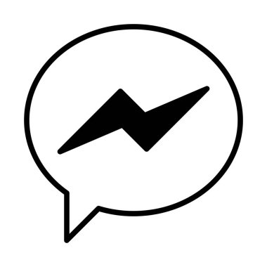 Facebook messenger satırı simgesi web, mobil ve infographics, vektör çizim için