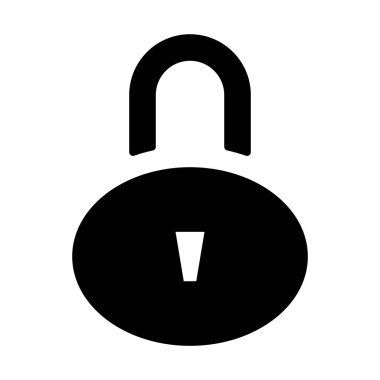 web, mobil ve infographics, vektör çizim için kilit satırı simgesi