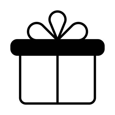 web, mobil ve infographics, vektör çizim için hediye satırı simgesi