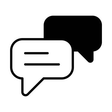 web, mobil ve infographics, vektör çizim için sohbet kabarcık satırı simgesi