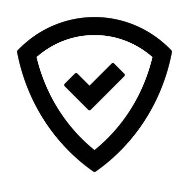 Web, mobil ve infographics, vektör çizim için koruma onay satırı simgesi