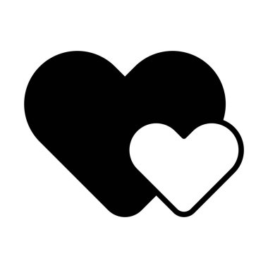 Web, mobil ve infographics, vektör çizim için kalpleri satırı simgesi