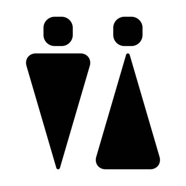 adam kadın satırı simgesi web, mobil ve infographics, vektör çizim için