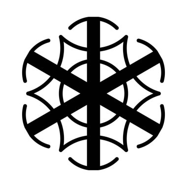 Web, mobil ve infographics, vektör çizim için kar tanesi satırı simgesi