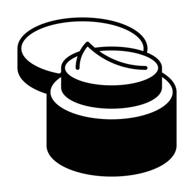 Cilt kremi satırı simgesi Web, mobil ve infographics, vektör çizim