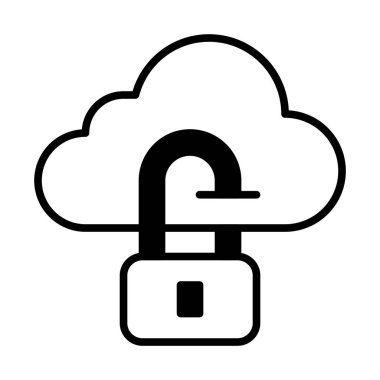 web, mobil ve infographics, vektör çizim için bulut satırı simgesi