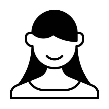 web, mobil ve infographics, vektör çizim için kız satırı simgesi