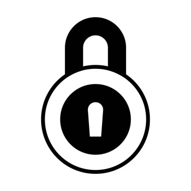 web, mobil ve infographics, vektör çizim için kilit satırı simgesi