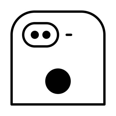 Web, mobil ve infographics, vektör çizim için Smartphone satırı simgesi