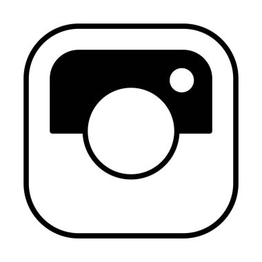 web, mobil ve infographics, vektör çizim instagram satırı simgesi
