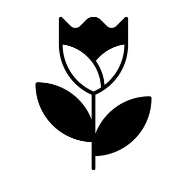 web, mobil ve infographics, vektör çizim çiçek satırı simgesi