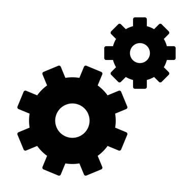 web, mobil ve infographics, vektör çizim için dişli satırı simgesi