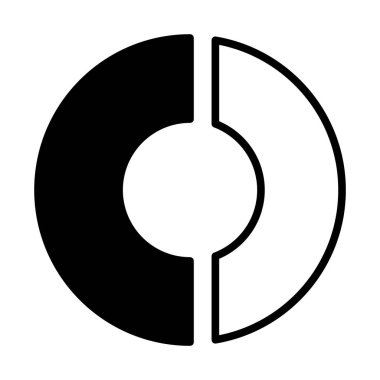 web, mobil ve infographics, vektör çizim için diyagramı Radyal satırı simgesi