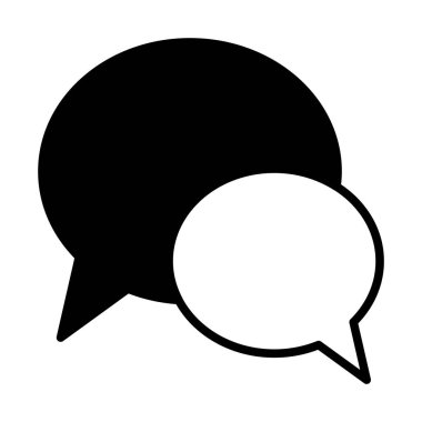 web, mobil ve infographics, vektör çizim için sohbet kabarcık satırı simgesi