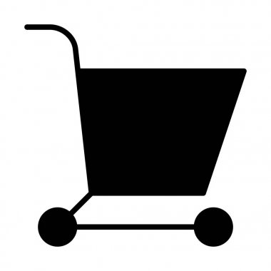 Web, mobil ve bilgi grafikleri için alışveriş arabası simgesi, vektör illüstrasyonu