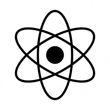 Atomik nükleer enerji satırı simgesi web, mobil ve infographics, vektör çizim için