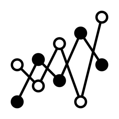 web, mobil ve infographics, vektör çizim için grafik satırı simgesi