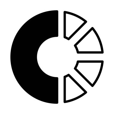 web, mobil ve infographics, vektör çizim için diyagramı Radyal satırı simgesi