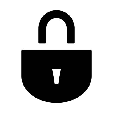 web, mobil ve infographics, vektör çizim için kilit satırı simgesi