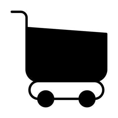 Web, mobil ve bilgi grafikleri için alışveriş arabası simgesi, vektör illüstrasyonu