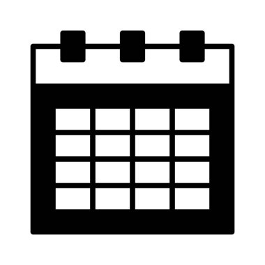 Web, mobil ve infographics, vektör çizim için takvim satırı simgesi