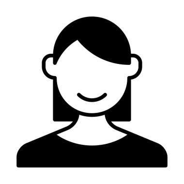 web, mobil ve infographics, vektör çizim için kız satırı simgesi