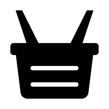 web, mobil ve infographics, vektör çizim için gıda sepeti satırı simgesi