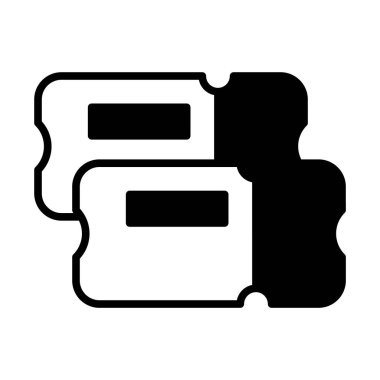 Web, mobil ve infographics, vektör çizim için bilet satırı simgesi