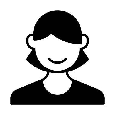 web, mobil ve infographics, vektör çizim için kız satırı simgesi