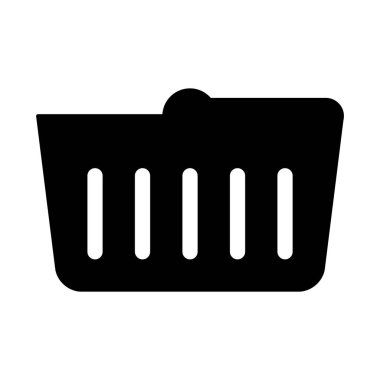 web, mobil ve infographics, vektör çizim için gıda sepeti satırı simgesi