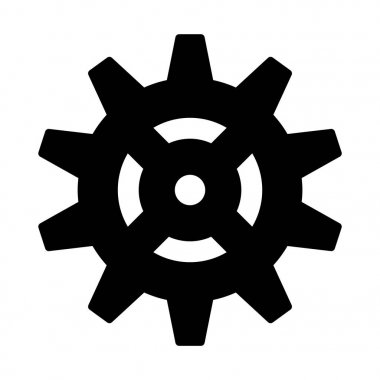 web, mobil ve infographics, vektör çizim için dişli satırı simgesi