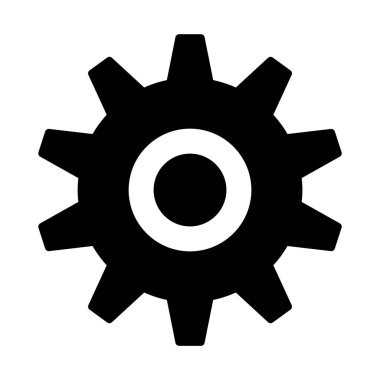 web, mobil ve infographics, vektör çizim için dişli satırı simgesi