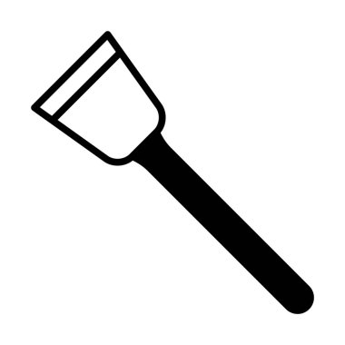 Web, mobil ve infographics, vektör çizim için spatula satırı simgesi