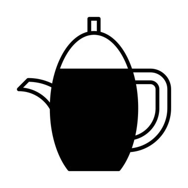 web, mobil ve infographics, vektör çizim için su ısıtıcısı satırı simgesi