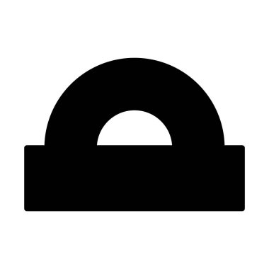 Web, mobil ve infographics, vektör çizim için iletki satırı simgesi