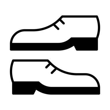 Web, mobil ve infographics, vektör çizim için ayakkabı satırı simgesi