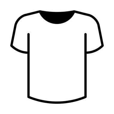Web, mobil ve infographics, vektör çizim için T gömlek satırı simgesi