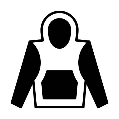 web, mobil ve infographics, vektör çizim Hoody satırı simgesi